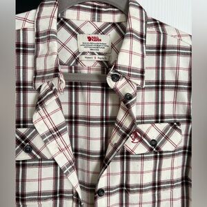 Fjällräven White and Black Plaid Shirt